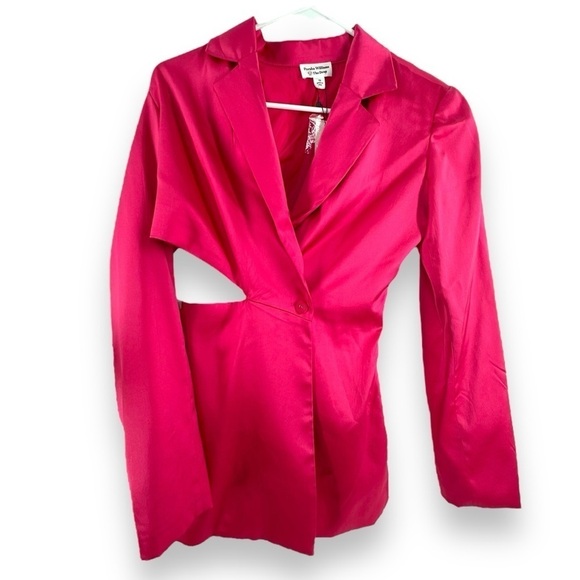 The Drop Power by Porsha's Women's Hot Pink Cut-out Waist Blazer Women's XS NWT - Picture 1 of 10
